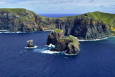 earial view over the The Revillagigedo Islands