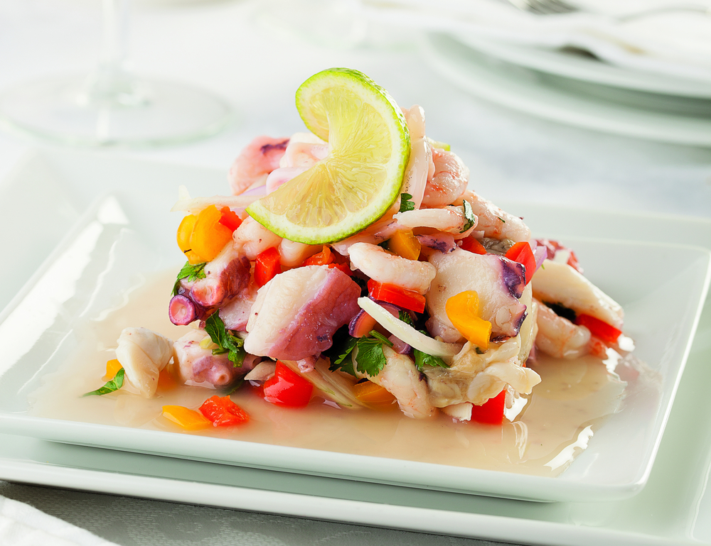 Ceviche, a typical Peruvian dish. Photo credit: Shutterstock