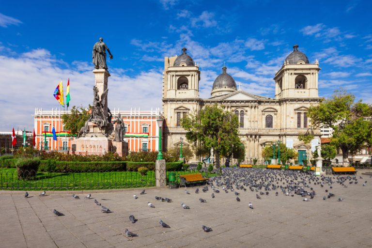 Metropolitan Cathedral at Plaza Murillo in La Paz, Bolivia