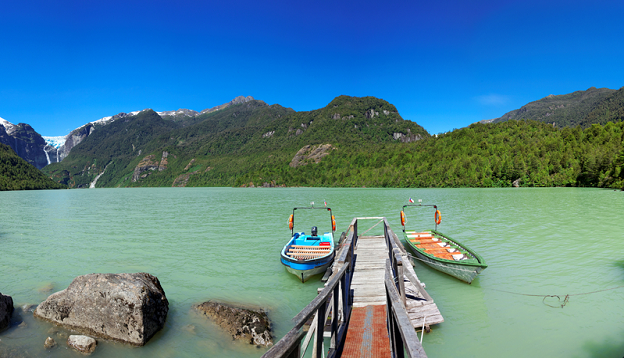 Lake in Queulat National Park, Patagonia. 