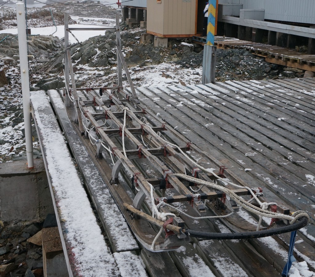 old sleigh at Vernadsky Research Station 