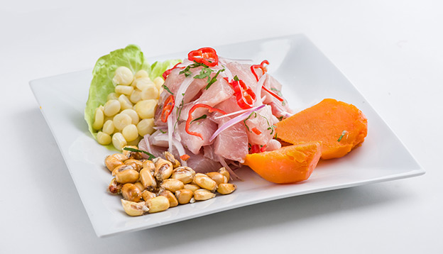 Peruvian fish ceviche.