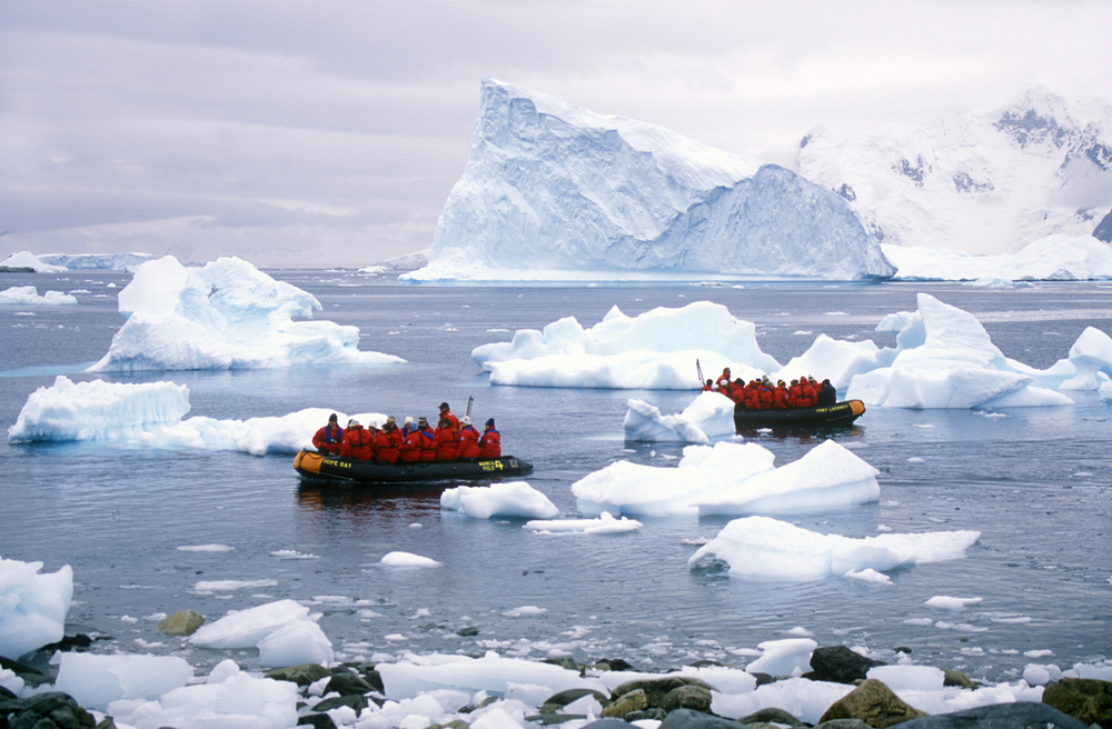 Sailing through Antarctica. 