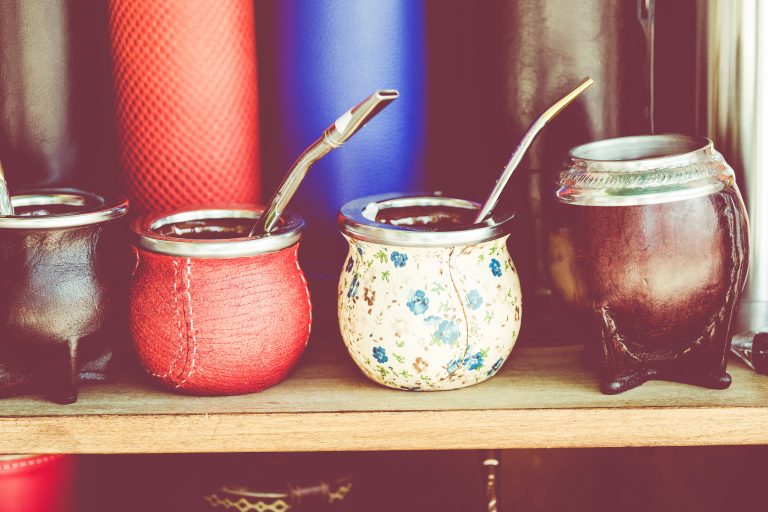 Mate gourds for sale as popular souvenirs from Argentina and Uruguay. credit Shutterstock