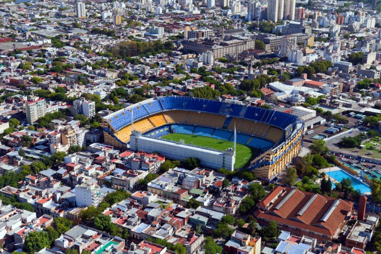 aerial view of soccer station