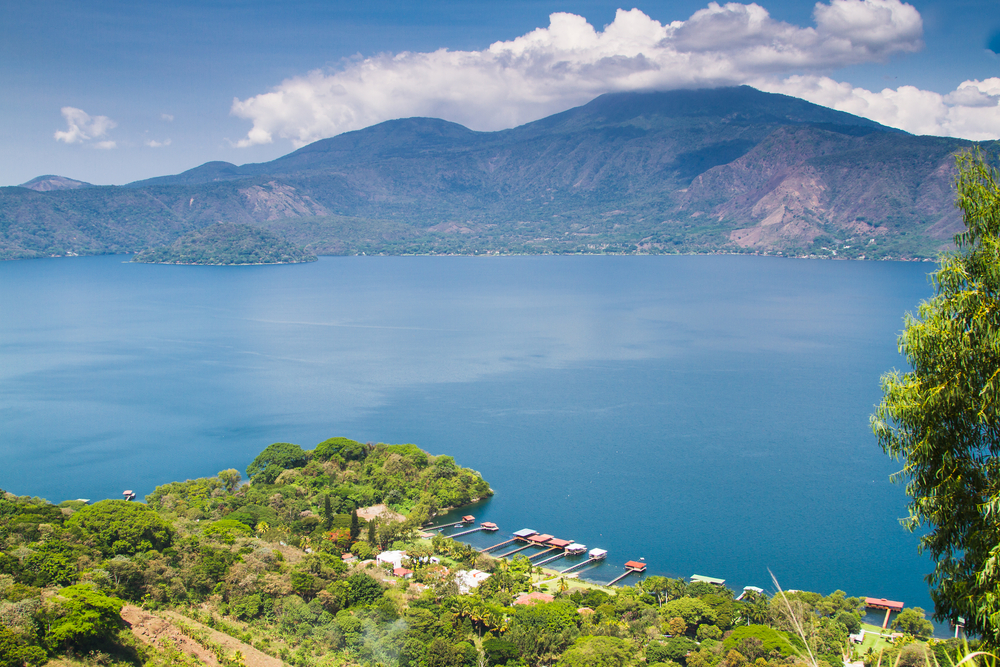 Coatepeque lake, located 12 km from Santa Ana in El Salvador. The perfect destination for marine wildlife