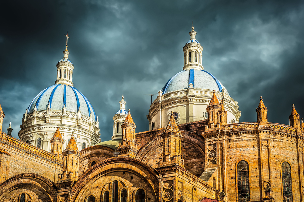 Beautiful church in Cuenca, Ecuador.