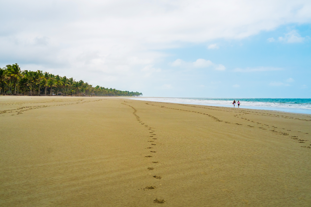 Beach of Portete near Mompiche