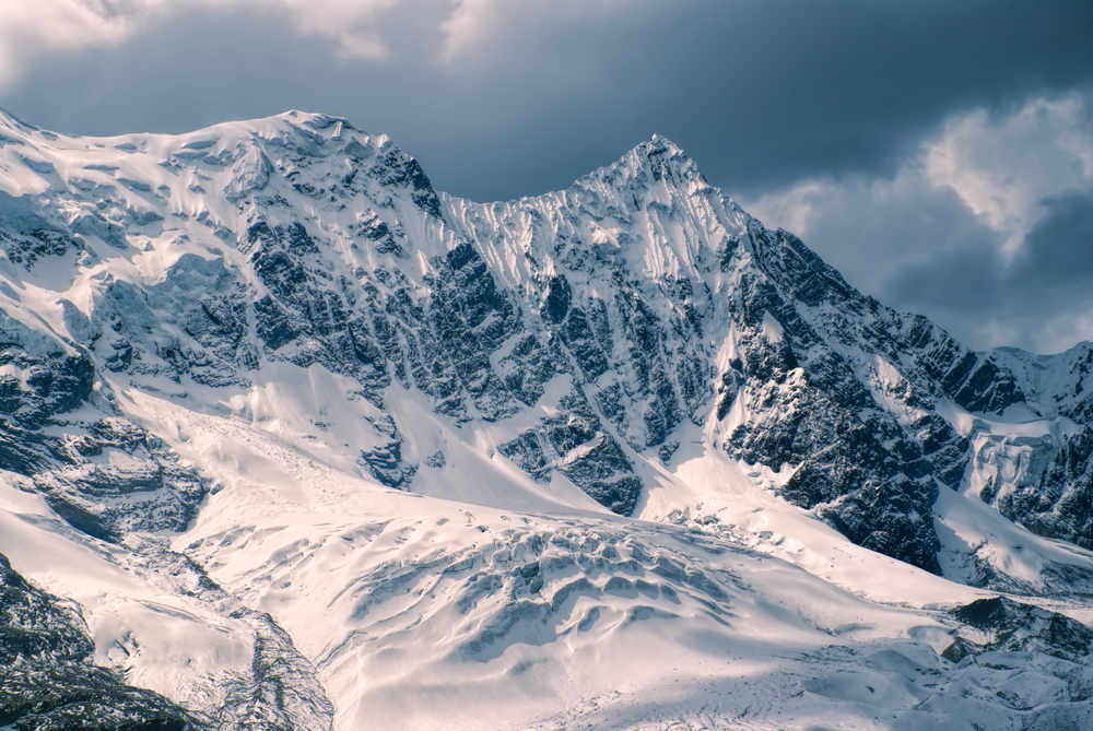 Picturesque view of high altitude south american Andes in Peru.