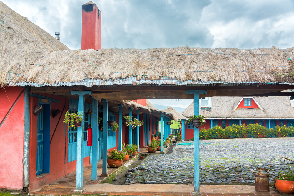 Beautiful hacienda by night. 