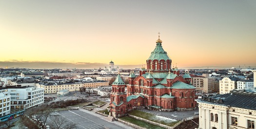 Arrive in Helsinki, Finland