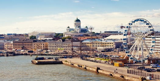 Arrive in Helsinki, Finland